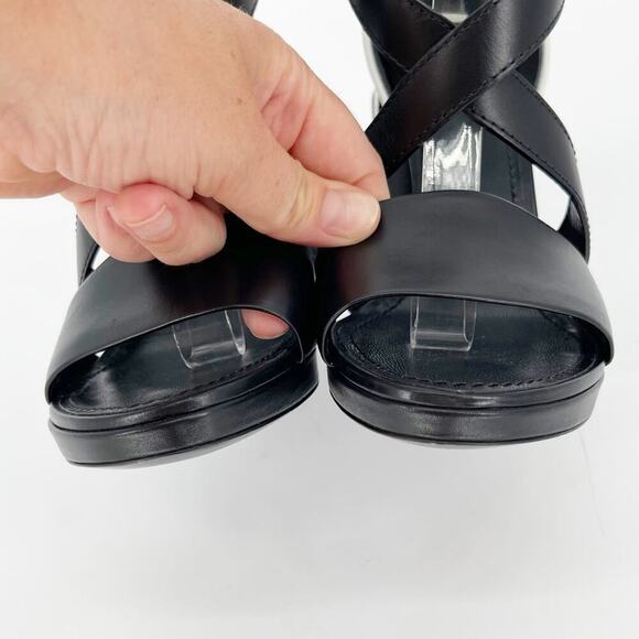 Louis Vuitton Black Monogram Damier Tressage Matchmake Check Heel Sandals EU 37 - Picture 8 of 16